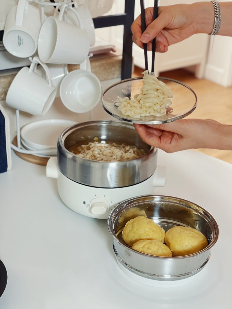 디온리 미니멀티쿠커 군만두도 라면도 맛있게 되는 4in1분리형멀티쿠커 전기냄비