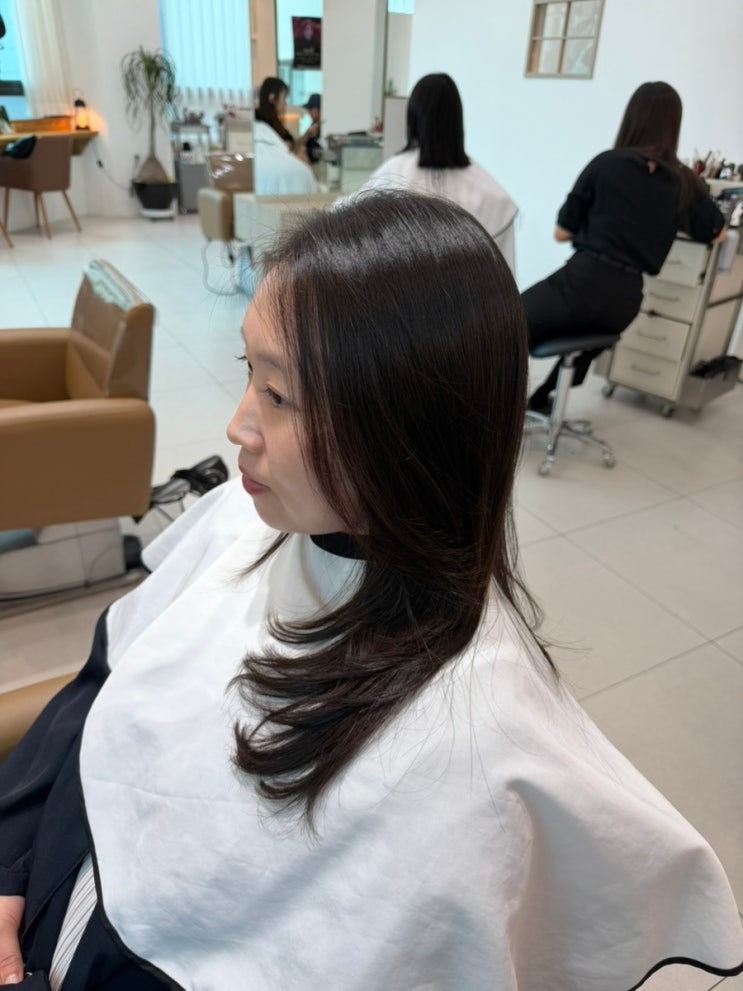  대전 유성 원신흥동 미용실 림헤어 중단발 레이어드컷 C컬펌 후기