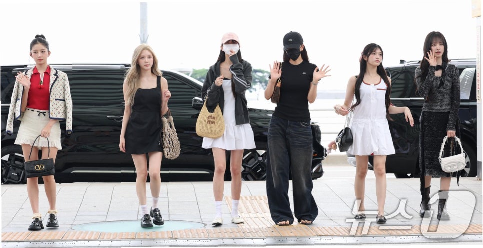 아이브 공항 패션 상하이 출국길 실물후기, 힙스터 바이브와 멤버별 분위기