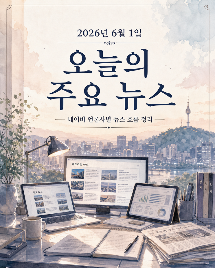  2026년 6월 2일 오늘의 주요 뉴스 카드뉴스