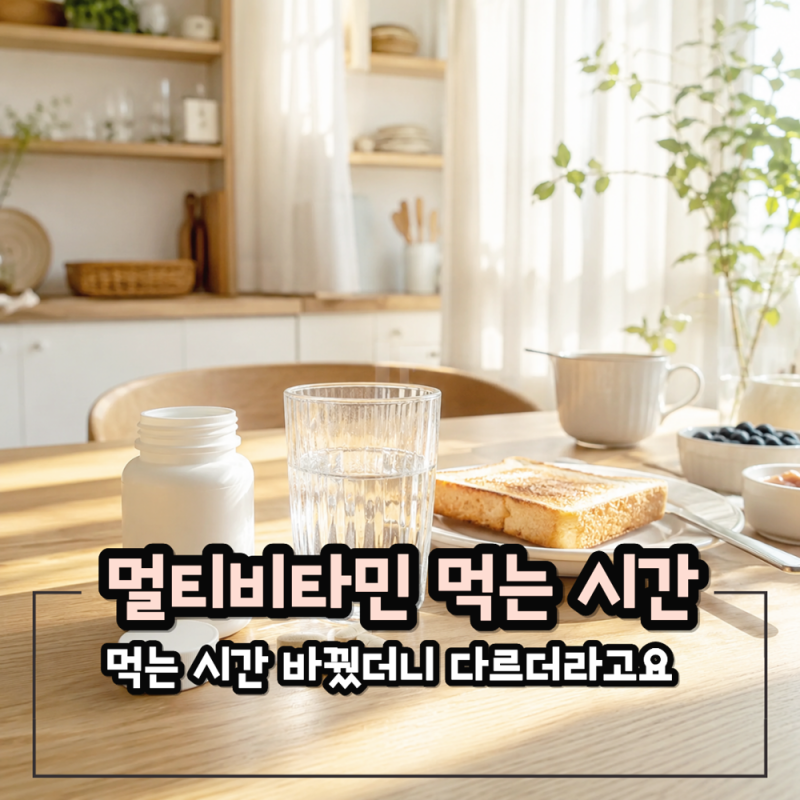 멀티비타민 먹는 시간 바꿨더니 속이 훨씬 편했어요