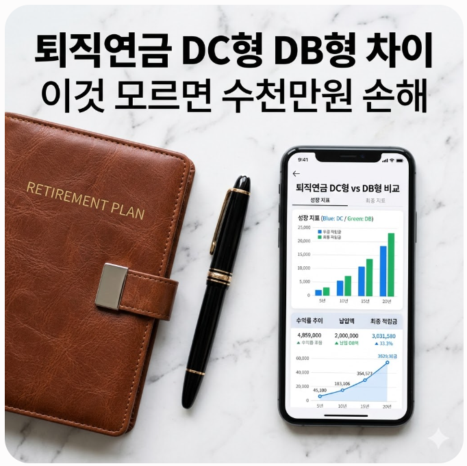  퇴직연금 DC형 DB형 차이, 이것 모르면 수천만원 손해