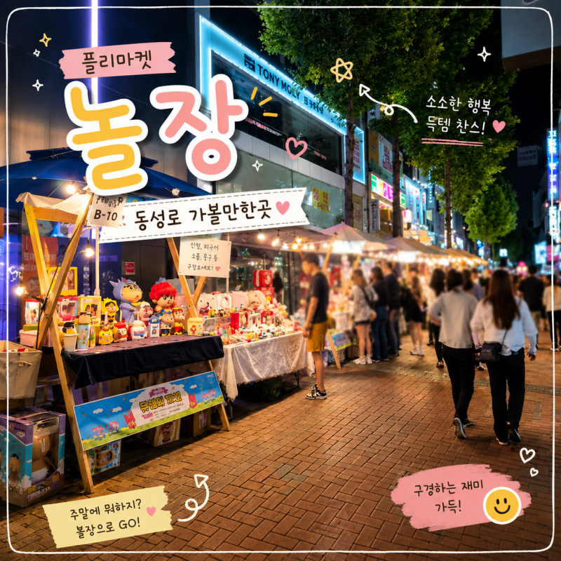 대구 동성로 가볼만한곳 놀장｜밤산책 중 만난 축제 같은 플리마켓