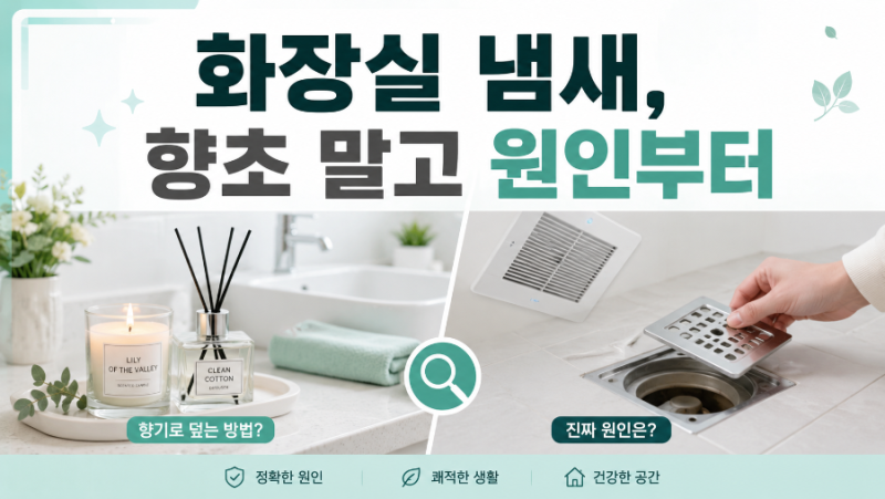 화장실 냄새 제거, 향초 말고 원인부터