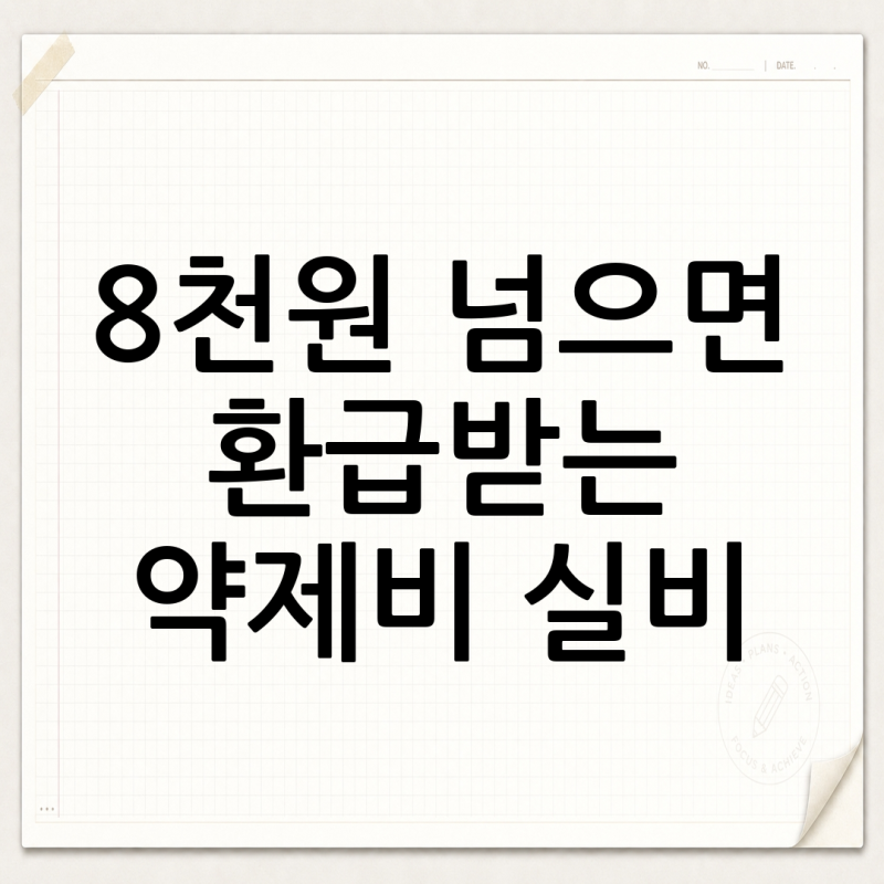 약제비 실비청구 서류 2가지로 끝 – 8,000원 자기부담금 넘으면 환급 가능