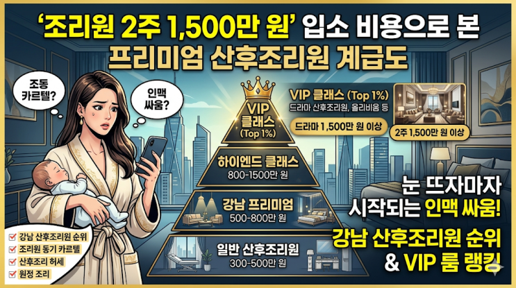  2주에 4,020만 원? 쌍둥이 아빠가 기겁한 강남 산후조리원 계급도의 현실