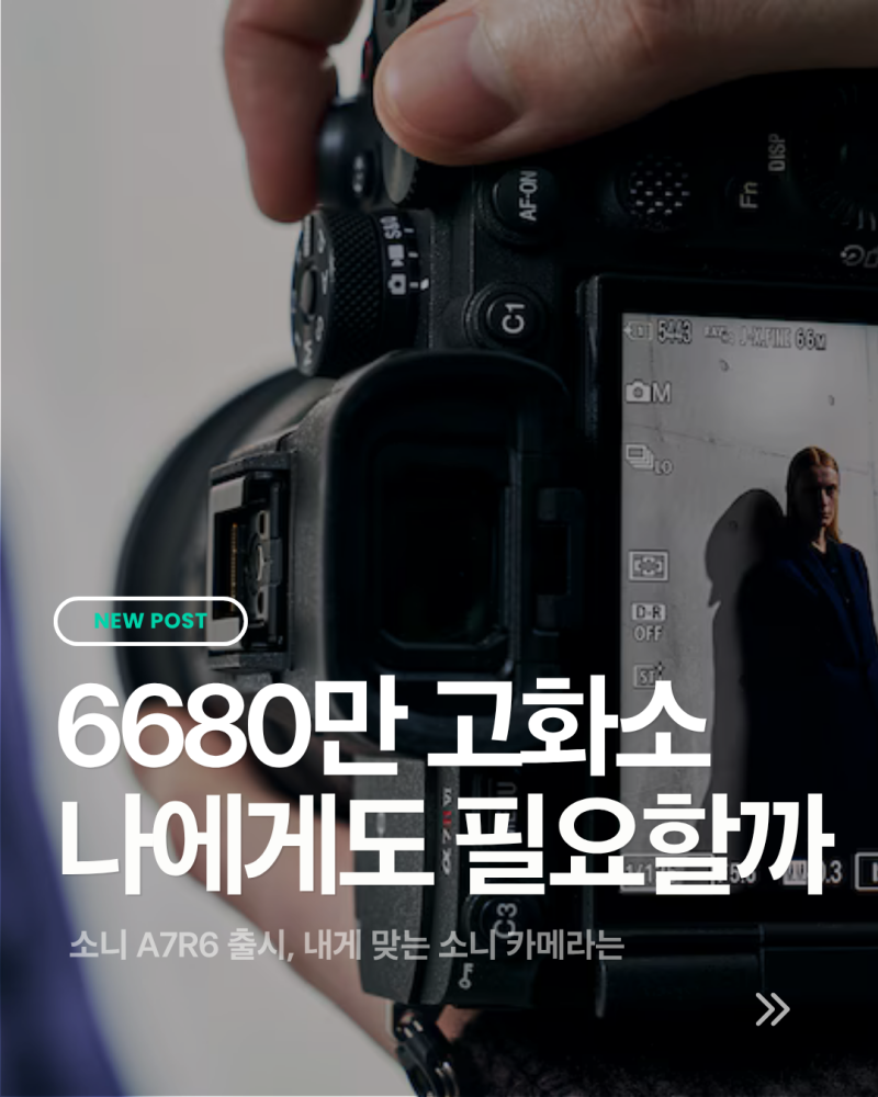 고화소 끝판왕 A7R6 등장, 소니 카메라 어떻게 고르나
