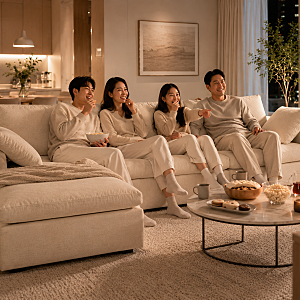 [20% 할인] 까사미아 캄포 구스30 클래식 소파 4인용 아이보리 솔직 후기, 신혼집 거실 인테리....