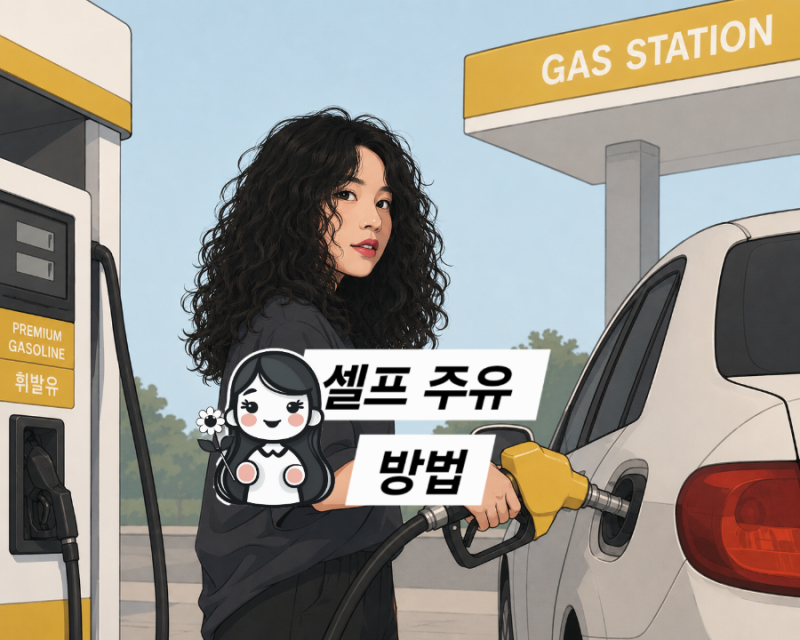 셀프주유소에서 셀프 주유 하는 방법 (ft. 연비 계산법 - 하이브리드 비교)