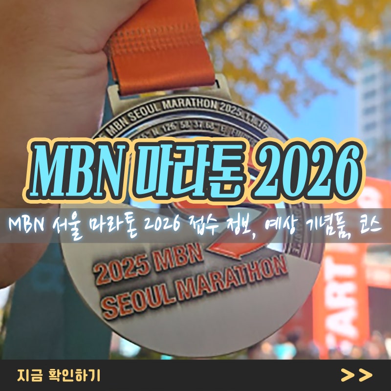 MBN 서울 마라톤 2026 접수 정보, 예상 기념품, 코스 미리 알아보기