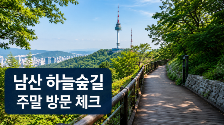  서울 남산 하늘숲길 데크길 주말 방문 전 체크할 것