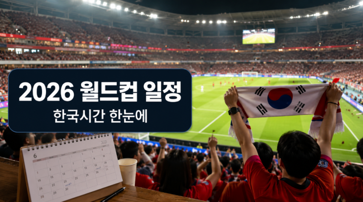  2026 월드컵 일정 한국시간 조별리그부터 결승까지