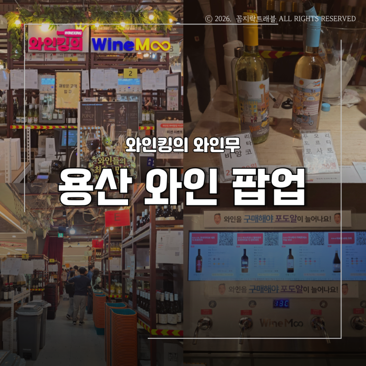  용산 아이파크몰 와인킹 와인무 팝업에서 5천원으로 와인 시음
