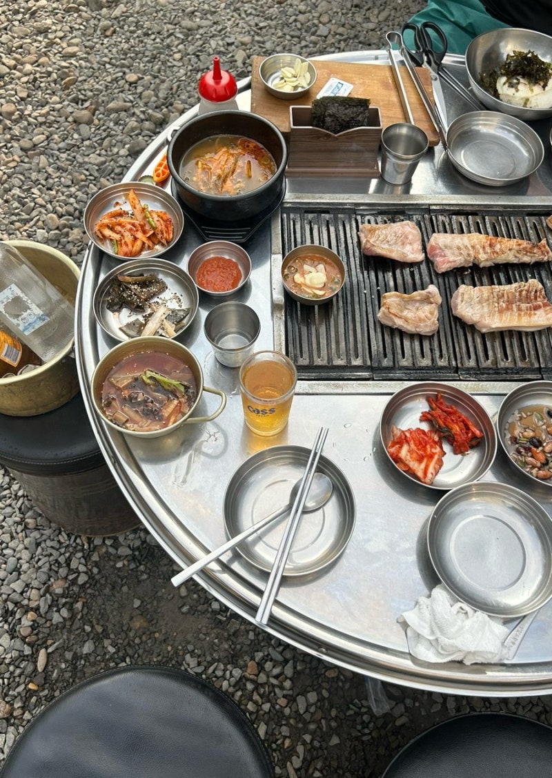 [양철드럼통] 진주 초전동 삼겹살 맛집, 야장감성 제대로 느낄수 있는 진주인스타맛집