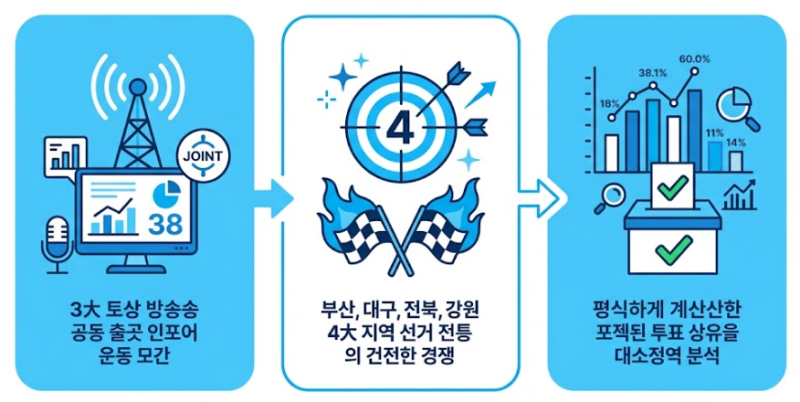 6·3 지방선거 출구조사 결과 발표 방송 3사 지선 격전지 예측 (+부산,대구,전북,강원)