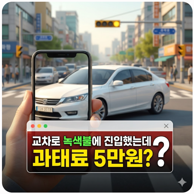  교차로 녹색불에 진입했는데 과태료 5만원? 꼬리물기 단속 기준