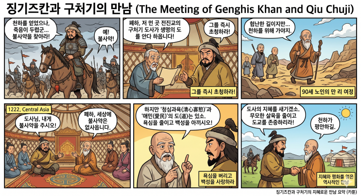  칭기즈칸과 구처기의 만남