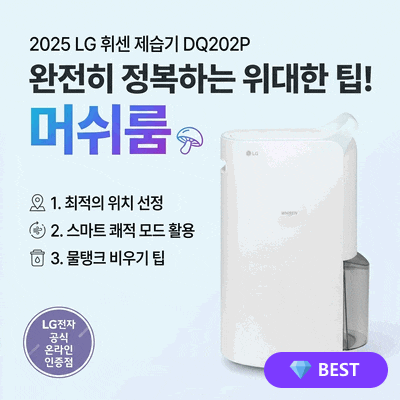  2025년형 LG 휘센 제습기 DQ202P, 꿉꿉함 완전 정복 꿀팁!