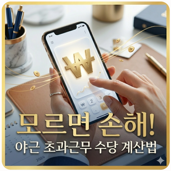  2026년 야근 초과근무 수당 계산법 직장인이 모르면 손해