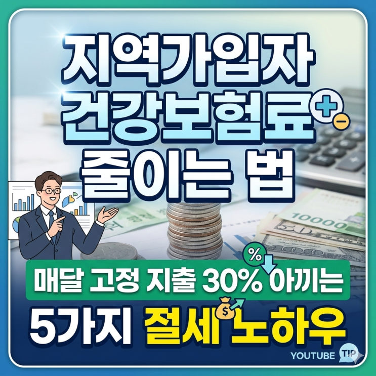  지역가입자 건강보험료 줄이는 법, 매달 고정 지출 30% 아끼는 5가지 절세 노하우