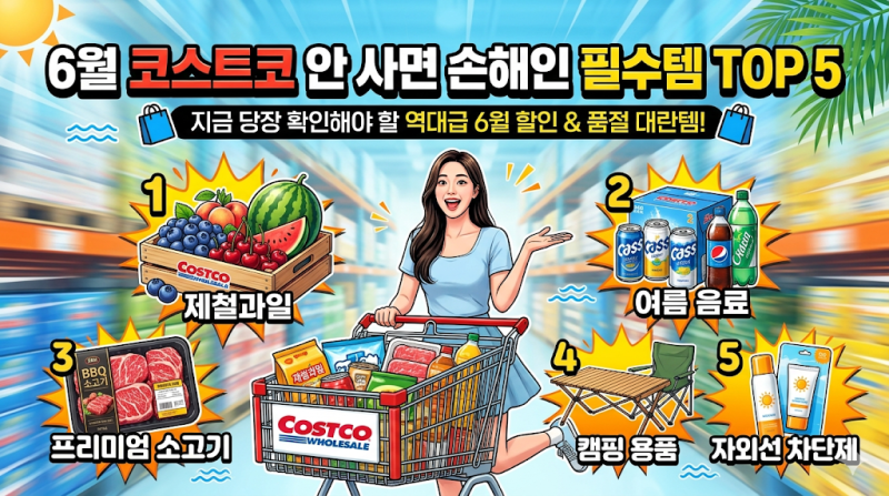 [6월 코스트코 할인상품] 2026년 무더위·장마 대비 필수 추천템 TOP 5 및 쇼핑 꿀팁 완벽 정리