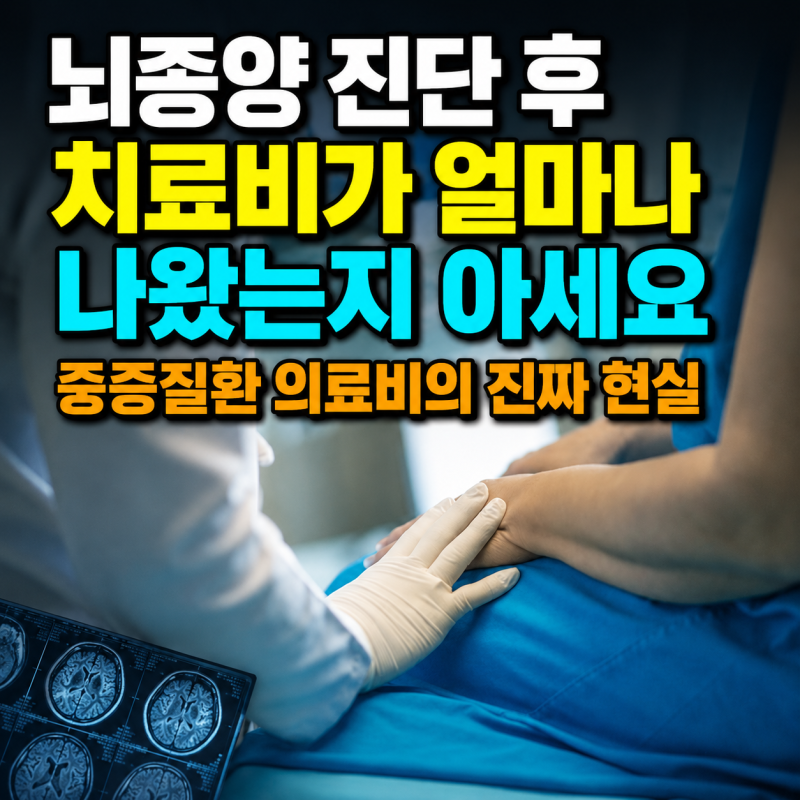 뇌종양 진단 후 치료비가 얼마나 나왔는지 아세요 — 중증질환 의료비의 진짜 현실