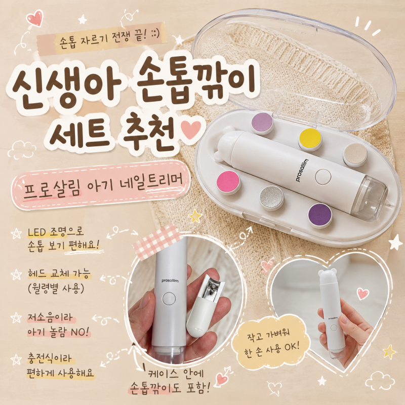 신생아 손톱깎이 세트 아기 네일트리머 추천 프로살림 사용 후기