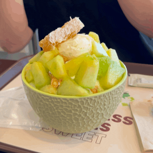  여름 설빙은 역시 벌집꿀메론설빙 내돈내산 후기, 진하게 흐르는 통벌집꿀!
