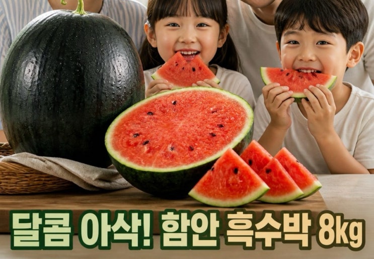  달콤하고 아삭한 함안 진주 흑수박 8kg 고르는 법과 신선 보관 꿀팁