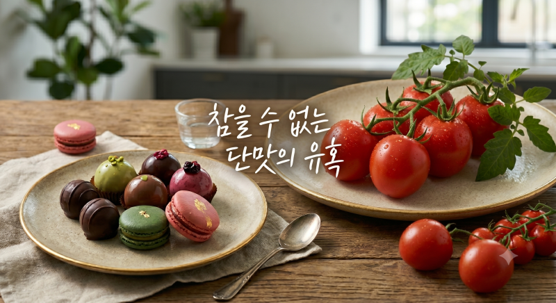 달콤한 저속노화 식단의 비밀, 스테비아 토마토 혈당 스파이크 진....