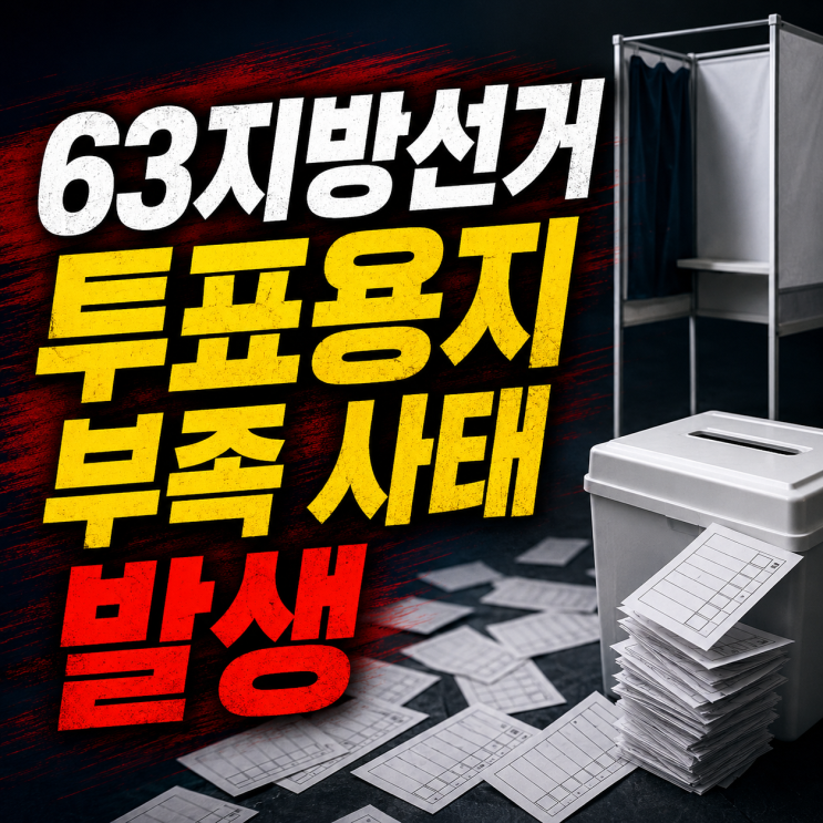  63지방선거 투표용지 부족 사태 발생