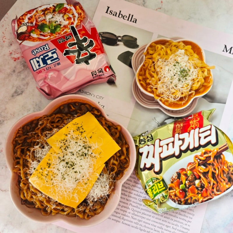 신라면 로제 봉지 꿀조합 로제라면 짜파게티 맛있게 끓이는법