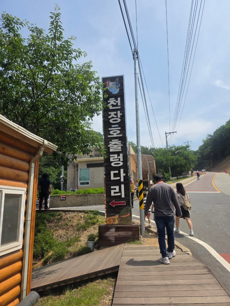 "청양 아이와 가볼만한곳｜천장호 출렁다리 무료입장 후기 (벌레퇴치제·에어건 이용 가능)