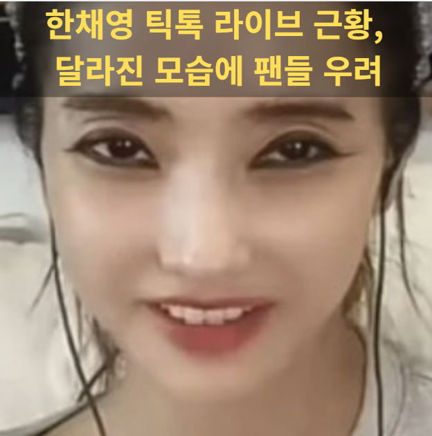 한채영 틱톡 라이브 근황, 달라진 모습에 팬들 우려