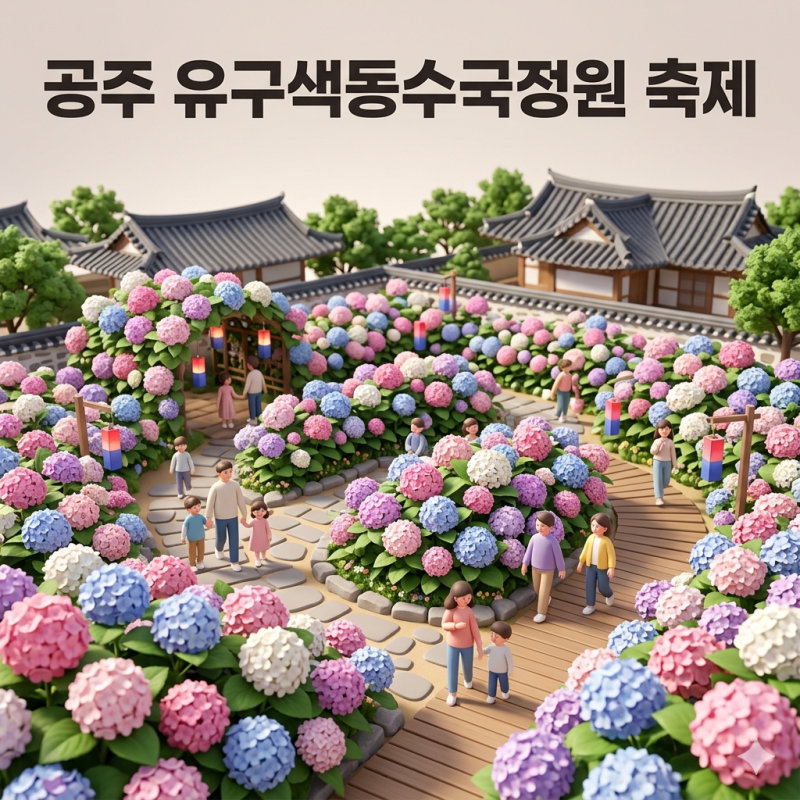 공주 유구색동수국정원 축제: 기간, 주차, 꿀팁까지 완벽 총정리