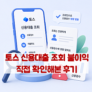 토스 신용대출 조회 불이익 진짜 있을까 직접 확인해본 후기