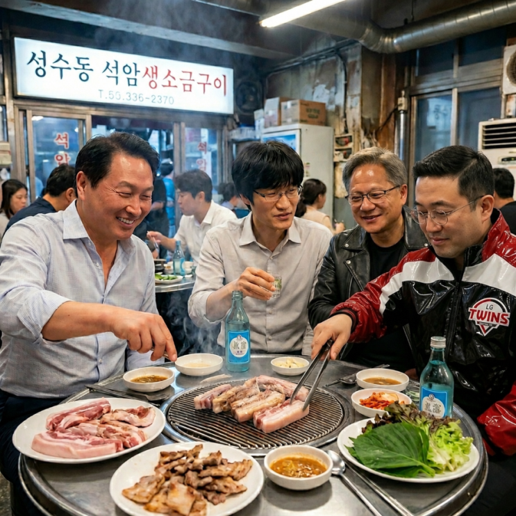  황회장님 삼겹살 회동 장소 성수 #석암생소금구이 고기는 누가 굽나?