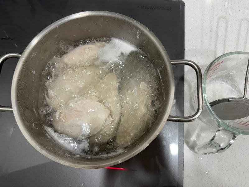 돌아기 닭곰탕 무염 레시피 / 돌아기 닭가슴살 반찬 요리 난이도 하