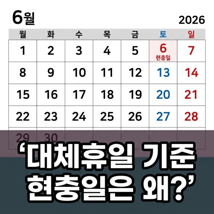 대체휴일 기준, <b>현충일</b>은 왜?