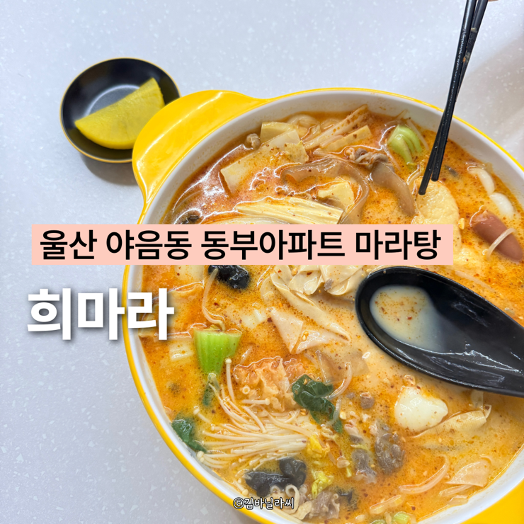  울산 야음동 중식 맛집 희마라 동부아파트 근처 신상 마라탕