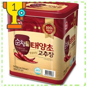 믿고 선택하는 해찬들 맛있게 매운 태양초 알찬 고추장 14kg 순창궁 태양초 고추장 추천