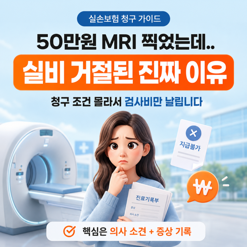 "50만원 MRI 찍었는데.." 실비 거절당한 사람들이 몰랐던 청구 조건