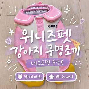 위니즈 강아지 구명조끼 애견 물놀이 필수템 후기