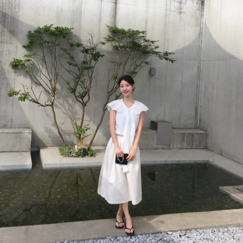 고급스러운 여름 하객룩 브랜드 추천 SATIN 샤틴 26 써머 콜렉션 블라우스 스커트 후기