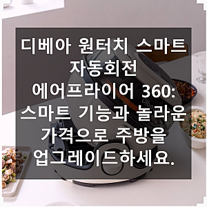 디베아 원터치 스마트 자동회전 에어프라이어 360 가격 체감 만족도