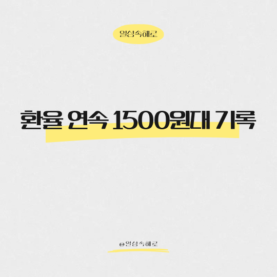  1500원대에서 내려오지 않는 원·달러 환율 왜그런걸까?