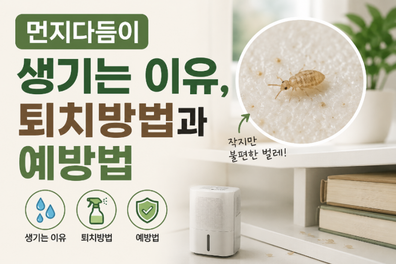 먼지다듬이 생기는 이유, 퇴치방법과 예방법!!