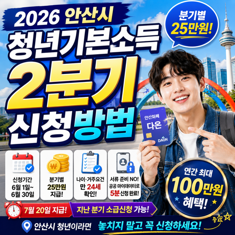 안산화폐 다온으로 25만 원 받는 청년기본소득, 지금 당장 확인해야 할 자격 조건