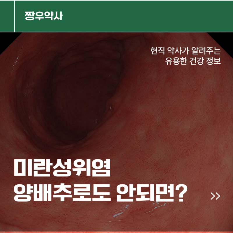 미란성 위염, 살이 '까진' 위를 어떻게 회복시킬까