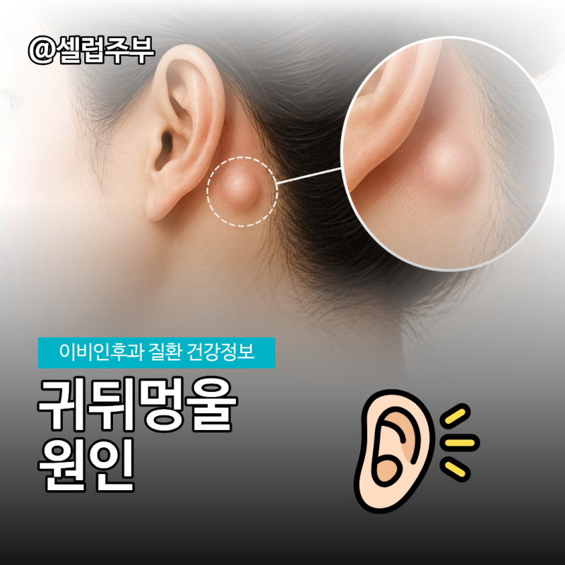 귀뒤멍울 귀밑 왜 생기죠? 멍울 치료법!
